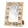 Mintoprints Vintage Fish 5x7 Picture Frame, Fishes Drawing Display Picture