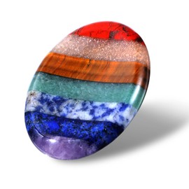 Sibba Chakra Kristalle Daumen Kristall Handschmeichler Palm Pocket Stein Chakra Massagestein Steine Oval Edelsteine Glückssteine Kristalle Edelsteine Glücksbringer Sorgensteine für Meditation Geschenk