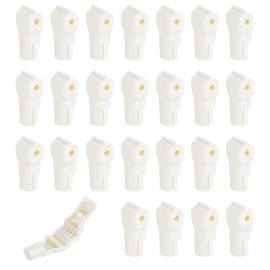 sourcing map 50pcs Peg Hook Lock, 4mm Pegboard Display Hook Stop Locks to Secure Cargo(White)
