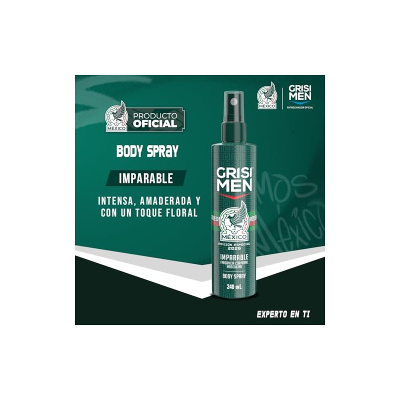 Grisi Men, Body Splash Edición Especial Selección Mexicana, para Hombre,
