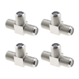 ECSiNG 4pcs 3-Way F Female Splitter Coaxial Adapter F-Type Female to Female Splitter Connector Coaxial Antenna TV Cable Adapter for TV Video Antenna Cables