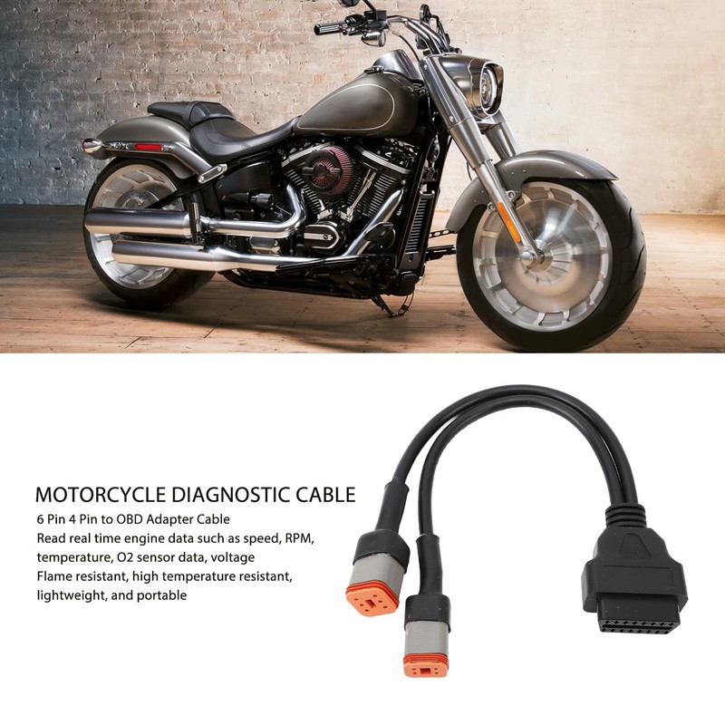 2 in 1 OBD Adapter Diagnostic Scanner 4Pin 6pin to