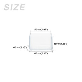 METALLIXITY Chair Leg End Cover (50mm x 50mm) 8Pcs, Square PVC Furniture Feet Caps Floor Protector - for Sofa Table Patio Chairs, Clear