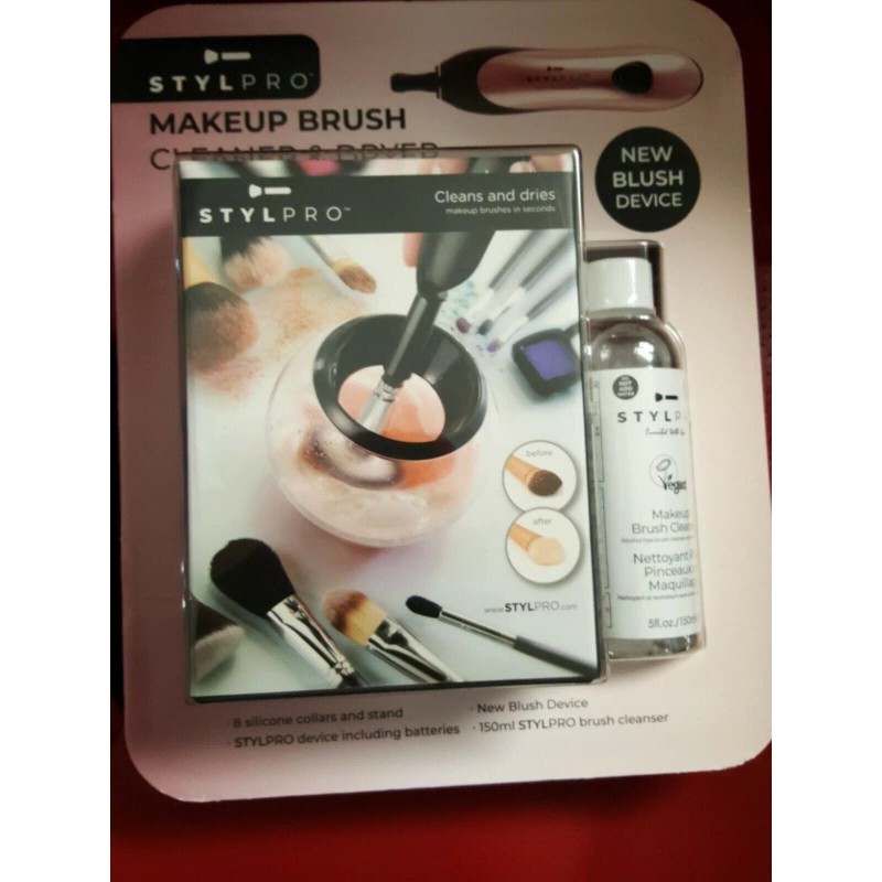 StylPro MakeUp Brush Cleaner & Dryer 5 Oz NEW in