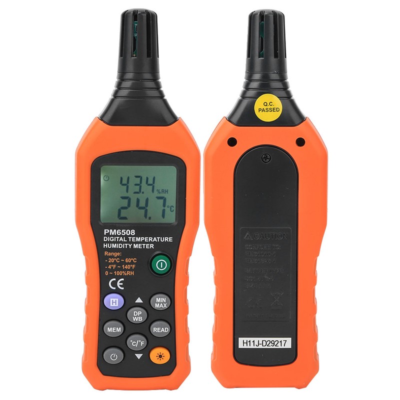 PEAKMETER PM6508 Digital Humidity and Temperature Meter Hygrometer Thermometer