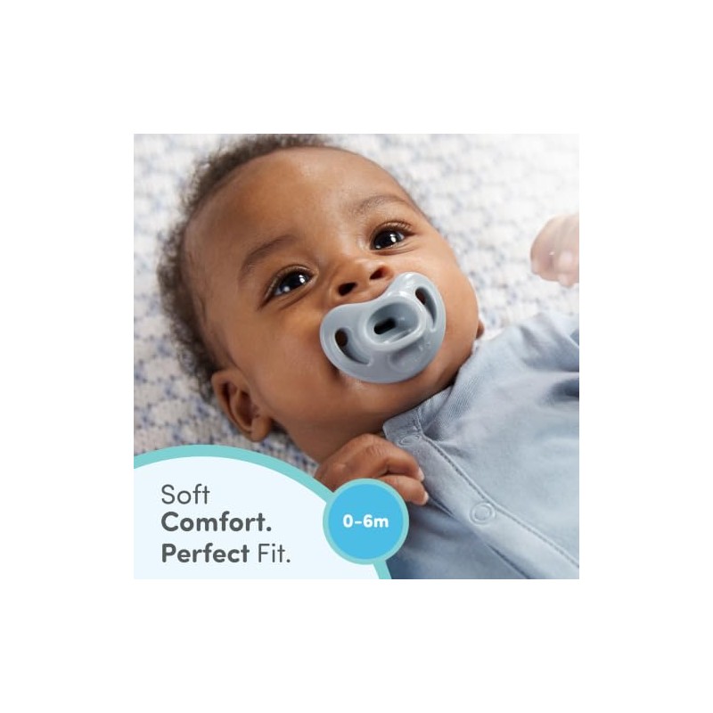 NUK Comfy - Chupetes ortodóncicos, 0-6 meses, paquete de 5
