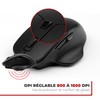 APM Office-Maus, kabellos, 2,4 GHz, leise, USB-Empfänger, DPI verstellbar 800/1200/1600,