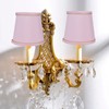 2PCS European Style E14 Lamp Shade Pink Lampshade for Chandelier