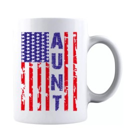 King Vintage USA Flag Aunt Mug Christmas or Birthday Gift Idea for Aunt