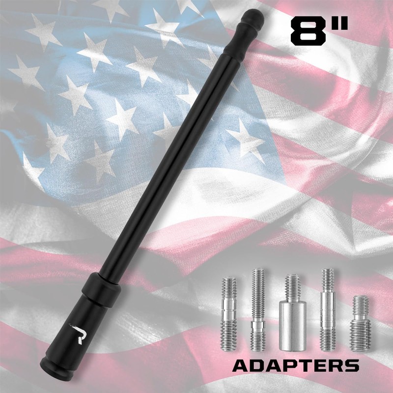 RECON Aluminum 8" Antenna Mast Style (Fits OEM Factory Threaded