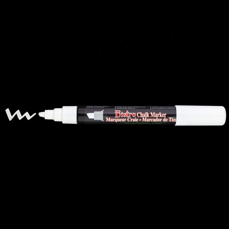 UCHIDA 483-C-0 Chisel Tip Bistro Chalk Marker, White