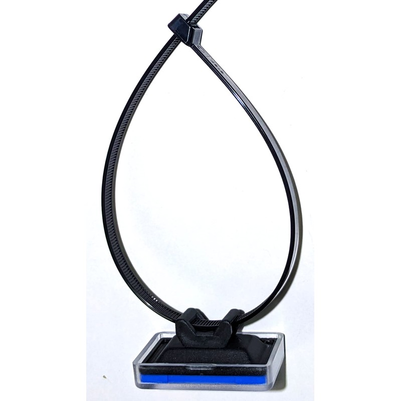 10 Sign Holders for Pipes and Technical Systems with Blue