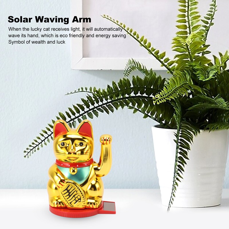 Solar Energy Powered Wealth Welcoming Cat with Waving Arm 6