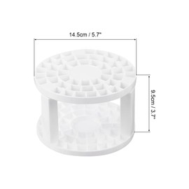 PATIKIL 2pcs Paint Brush Holder, Paint Brush Storage Organizer 49 Holes Plastic Paint Storage Desk Stand Round for Artist Desk Makeup Pencil, White