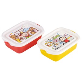 Skater FCN2WAG-A Sealing Container, 16.9 fl oz (500 ml), 2P, Antibacterial Storage Container, Everyone's Taabo, Side Dish Container, Made in Japan