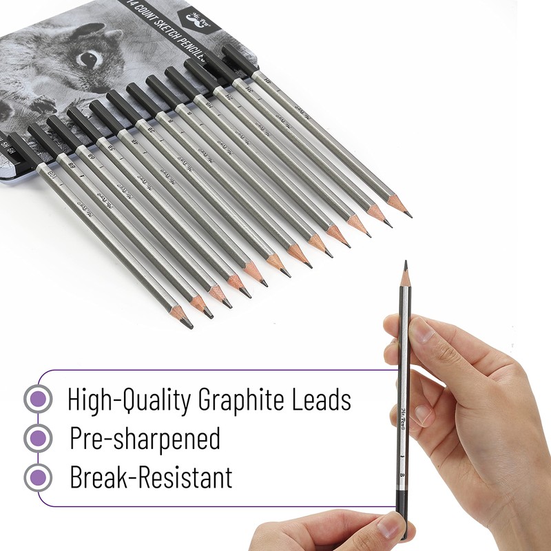 Mr. Pen- Sketch Pencils for Drawing, 14 Pack, Drawing Pencils,