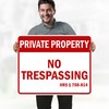 Hawaii No Trespassing Private Property Sign, 24x30 Inches, Rust Free