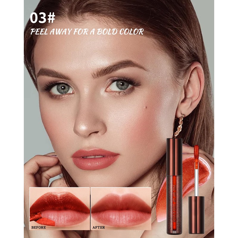 Peel Off Lip Liner Stain, Long Lasting Waterproof Transfer-Proof Lip