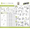 Gedotec Duo flap fitting adjustable for flap height: 200-500 mm,