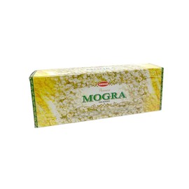 Krishan Premier Mogra Incense Sticks Tradtional Indian Hend Rolling 120Joss Sticks 6 Hexa Tubes of 120 Joss Sticks Yoga Tempal Home Garden Organic Positive vibes