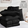 SunStyle Home Black Queen Comforter Set - 7 Pieces Bed