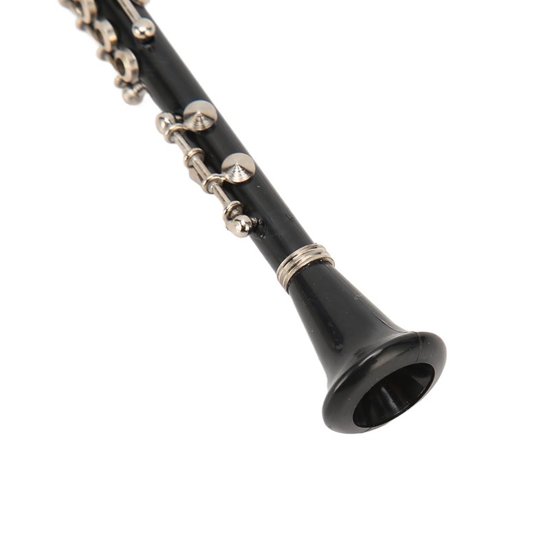 Miniature Clarinet Replica with Stand and Case Musical Instrument Model