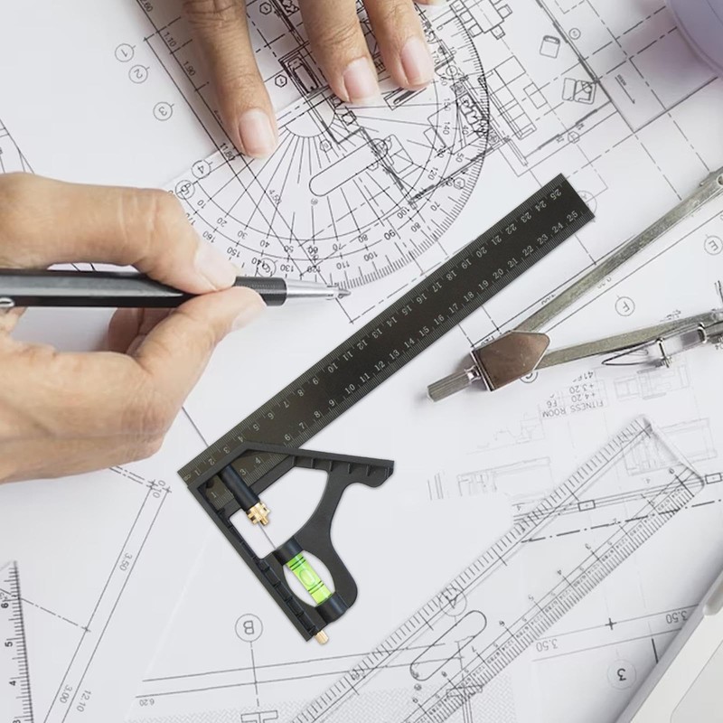 Adjustable Combination Angle Professional Level Measure Measuring Angle Measurements Protractor