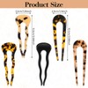 Tyqour French Hair Pin Set 5pcs Tortoise Shell French Twist