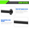 YIEMI Black Self Tapping Screws，#5.5 x1-9/32" 304 Stainless Steel Sheet
