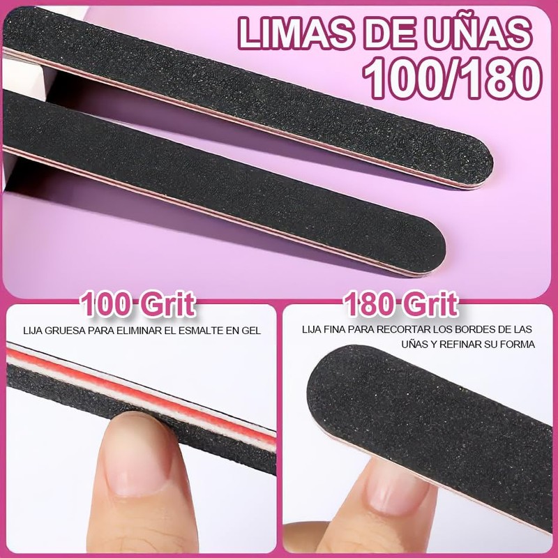 Triko Set de 20 Limas y Pulidores, Bloque de Uñas