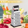 VMUTGA Square Grater, Cheese Grater, Stainless Steel, Hand Grater, Slicer,