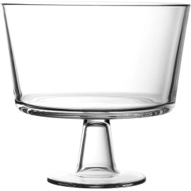 Royalty Art European Trifle Bowl with Pedestal, Round Dessert Display Stand for