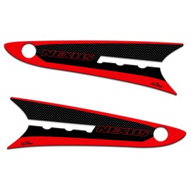Sticker 3D Protective Feet Running Board Compatible with Gilera Nexus 300-500 Red