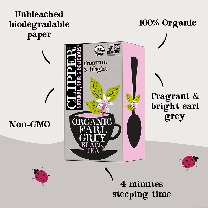 Clipper Tea Organic Earl Grey - USDA Organic, Non-GMO, Fair