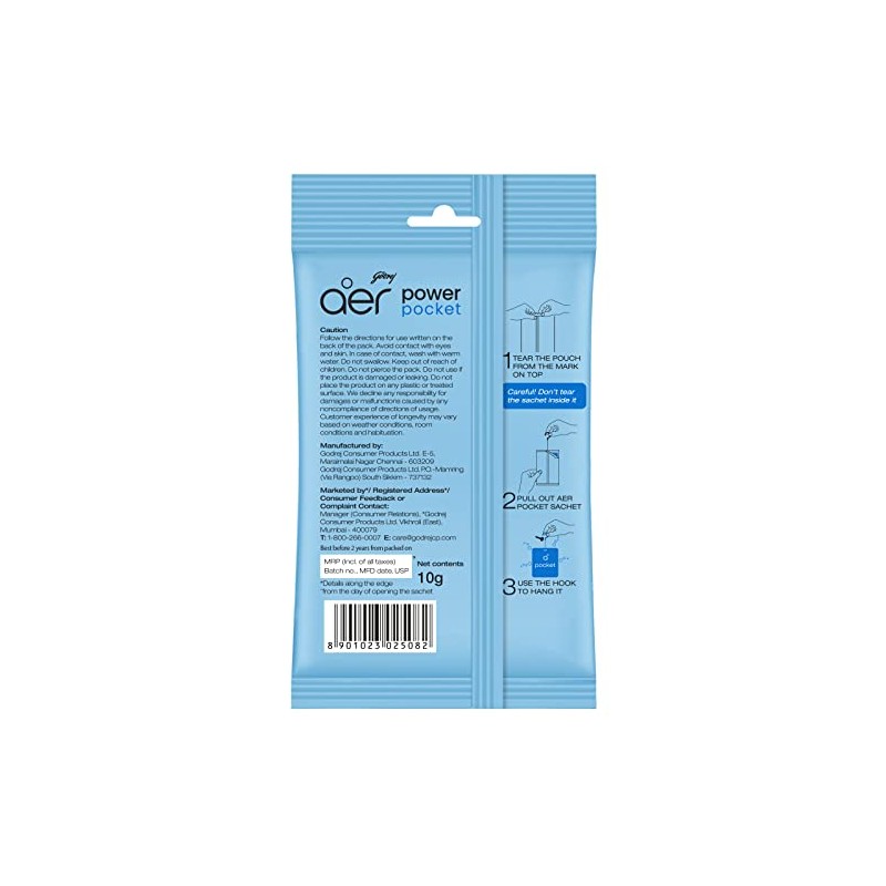 Godrej Aer Power Pocket Bathroom Fragrance - Sea Breeze