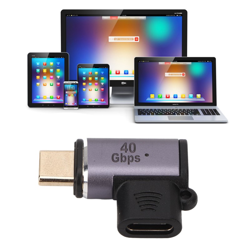 Magnetic Type C to Type C Adapter 24pin Elbow PD100W