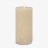 Luminara Seaglass Rechargeable Flameless LED Candle, Fog 3.8" x 8.6",
