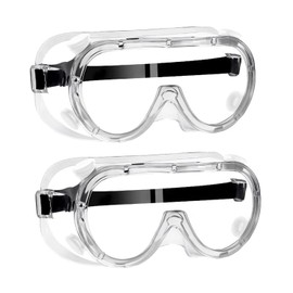 BEIBXHQQ 2 Pack Safety Glasses, Safety Glasses, Dustproof and Anti-Fog Glasses, High Transparency Safety Glasses, Full View Glasses, Safety Glasses for Outdoor Activities