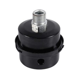 Air Compressor Filter, Air Compressor Silencer Thread Black Metal Intake Filter Silencer Filter 3/8 Inch 16 mm