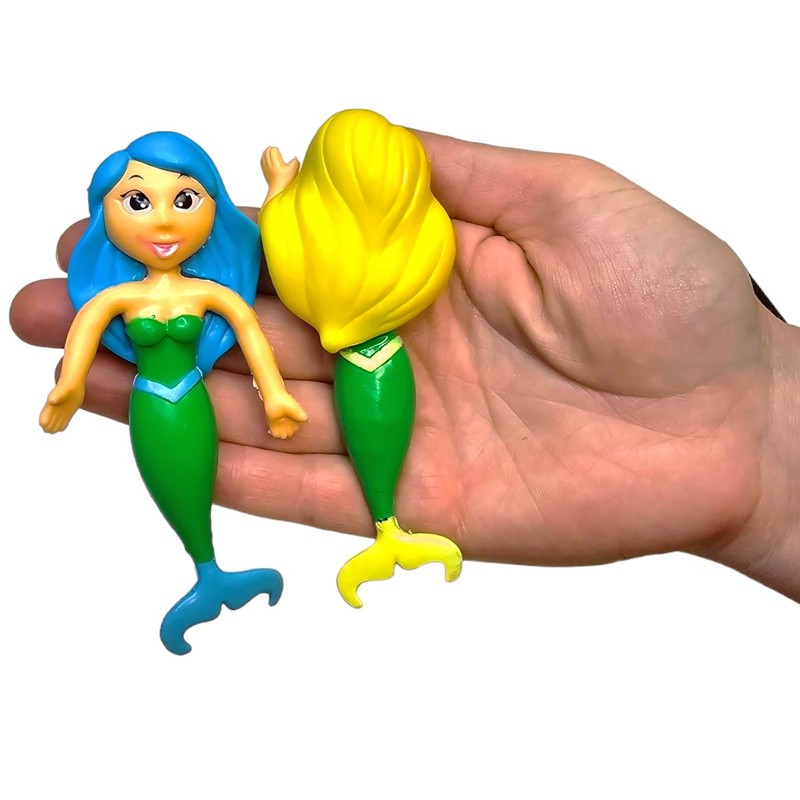 Zugar Land Bendable Mermaids (4") Flexible Rubber Mermaids. Great for