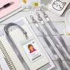 100 Sets ID Card Holder with Lanyard Bulk Vertical Name