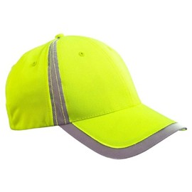 Big Accessories Reflective Accent Safety Cap, BRIGHT YELLOW, One Size