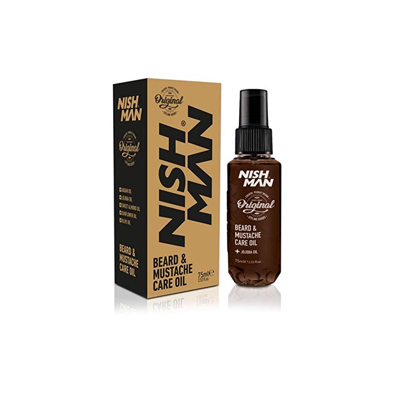 NISHMAN Beard Oil with Argan and Jojoba Oil 75 ml