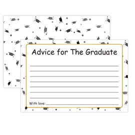 FARHTINANFX 50 Pieces Graduation Advice Cards for The Graduate, Graduation Advice and Wishes Cards, Graduation Party Games Decorations for High School and College 4" x 6"