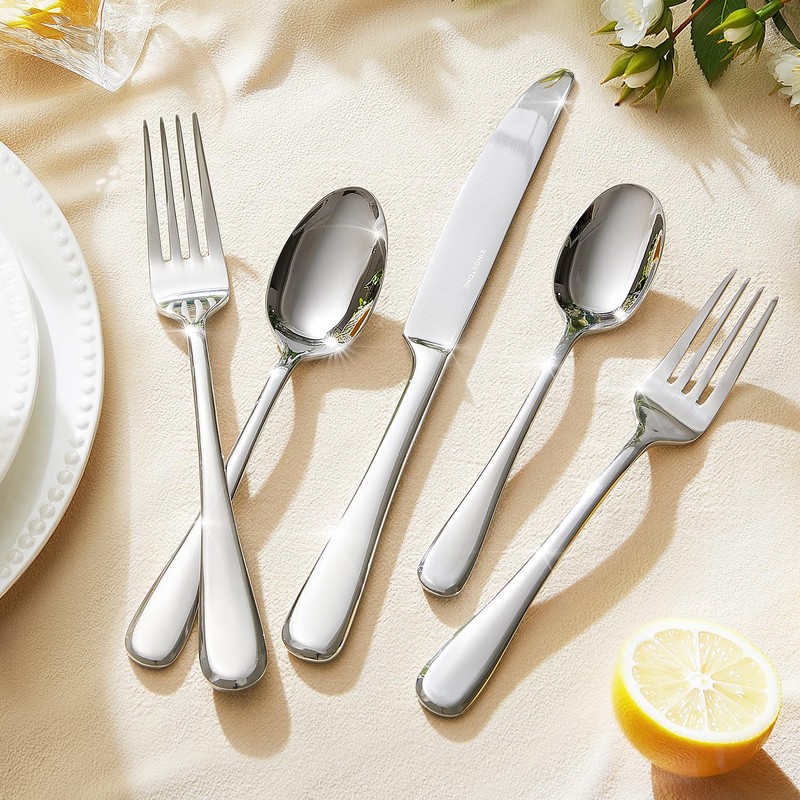 KINGSTONE 20 Pieces Silverware Set for 4, Premium Stainless Steel