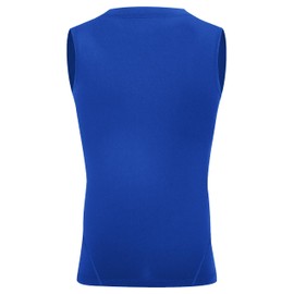 Runceptual Youth Boys Compression Sleeveless Shirt Undershirts Workout Base Layer Vest Quick Dry Soccer Shirts (US, Alpha, Large, Regular, Blue)