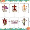 18Pcs Cross Cupcake Toppers - Religious Party Cupcake Toppers,Happy Easter