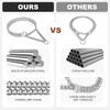 Silver Dog Chain Collar Metal Martingale Anti Chew Training Collars