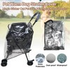 Anwangda Dog Stroller Cover Clear, Magic Sticker Foldable Waterproof Carrier,