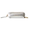 Hashibami Leather Lip Charm Cosmetic Case, Silver, One size
